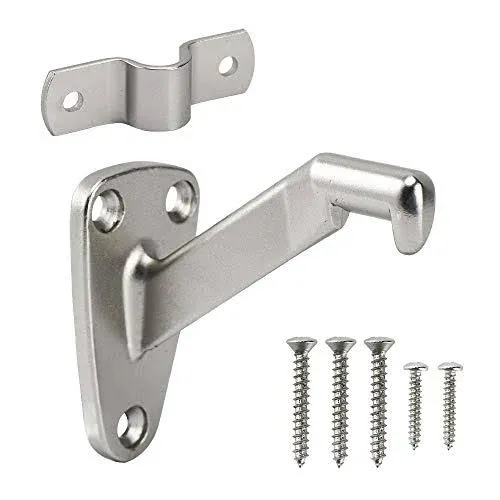 Handrail Stair Brackets Heavy Duty Staircase Hand Rail Bracket Satin Nickel F...