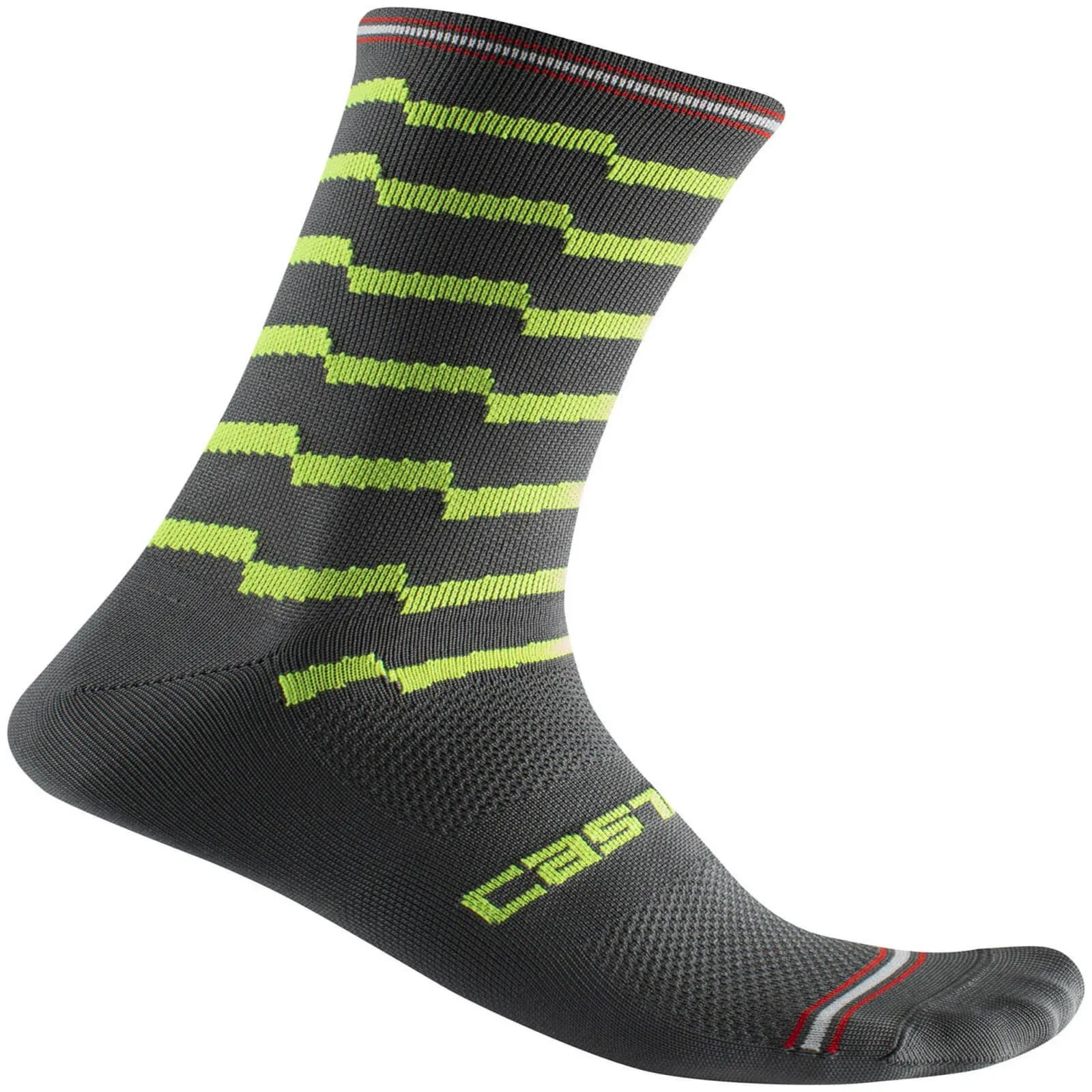 Castelli Unlimited 18 Sock - Gray/Black - L/XL