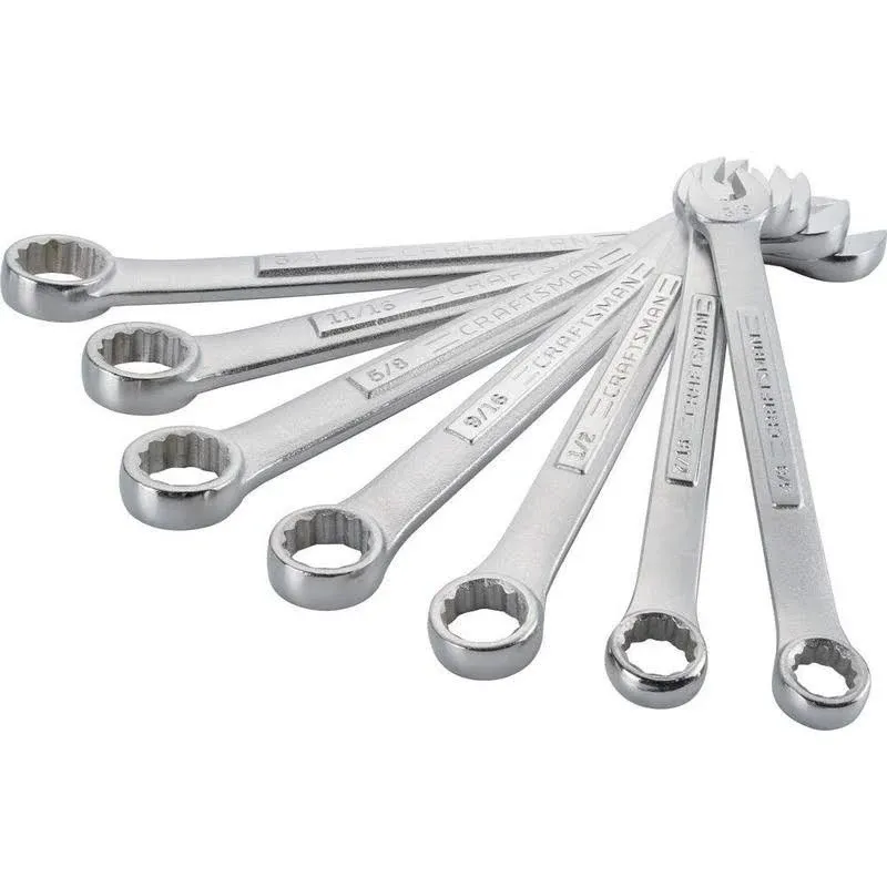 Craftsman 12 Point SAE Long Panel Combination Wrench Set 7 PC