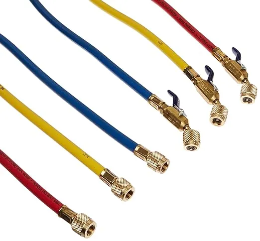 Yellow Jacket GIDDS-505049 Charging Hose Set 60" with Compact Ball ValveYellow Jacket GIDDS-505049 Charging Hose Set 60" with Compact Ball Valve