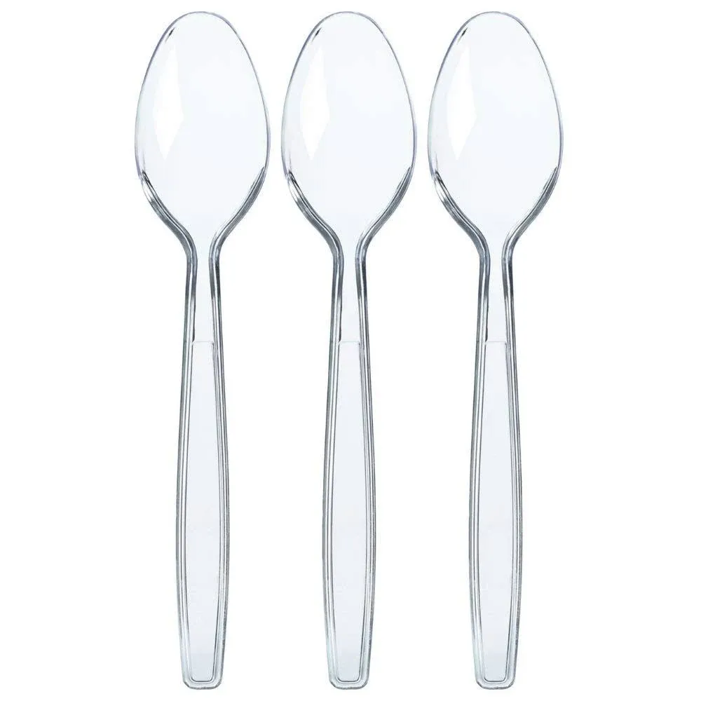 Prestee 300 Clear Plastic Spoons