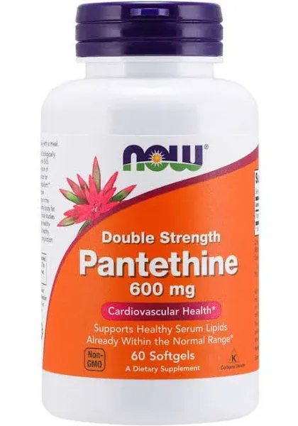 Now Foods Pantethine - 600 mg - 60 Softgels