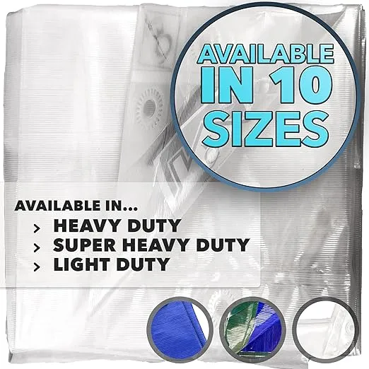 Queen of Tarps 20x25 Heavy Duty Translucent Color Polymer Tarp