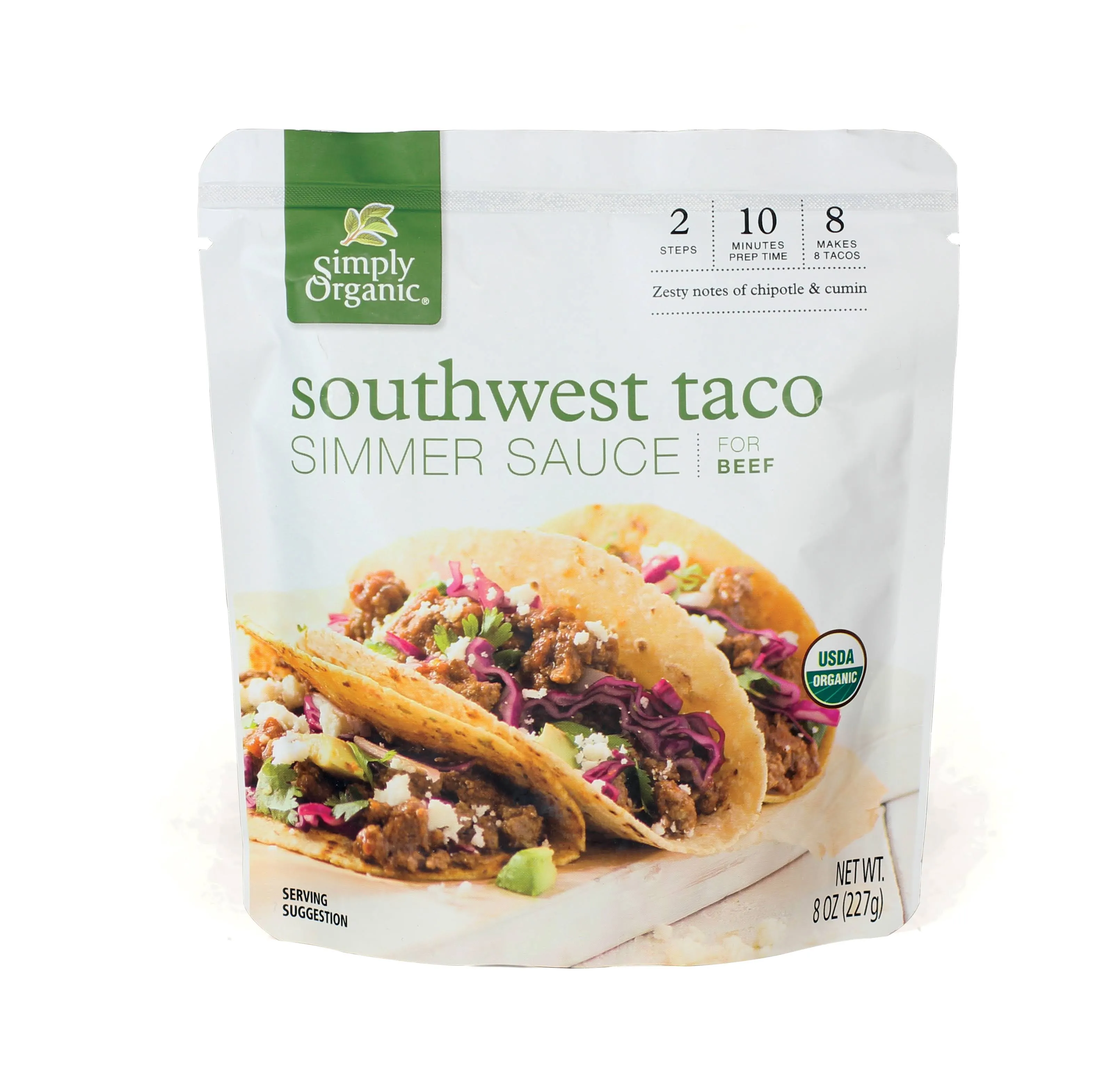 Simply Organic Simmer Sauce, Southwest Taco - 8 oz