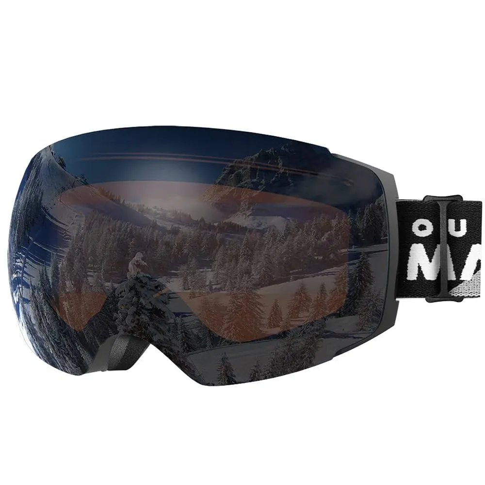 OutdoorMaster Ski Goggles Pro - Frameless, Interchangeable Lens 100% Uv400 ...