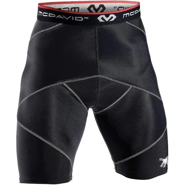 McDavid Cross Compression Shorts Brace, Black, XXXL