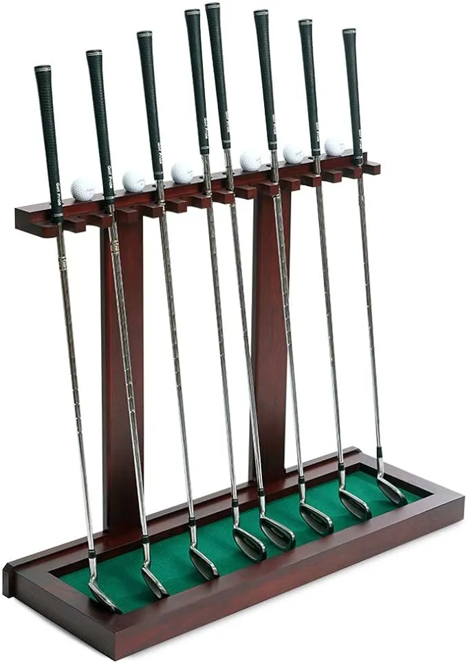 Eureka Golf Products Premium Wooden Club Display Rack | 14 Club Capacity ...