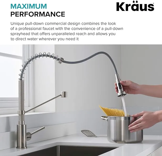 Kraus Brushed Brass Kitchen Faucet | KFF-1610BB