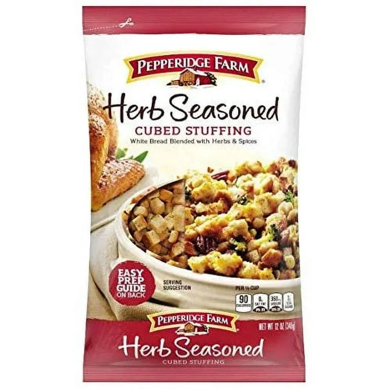 Pepperidge Farm Stuffing Pack of 3 Herb Seasoned Cubed