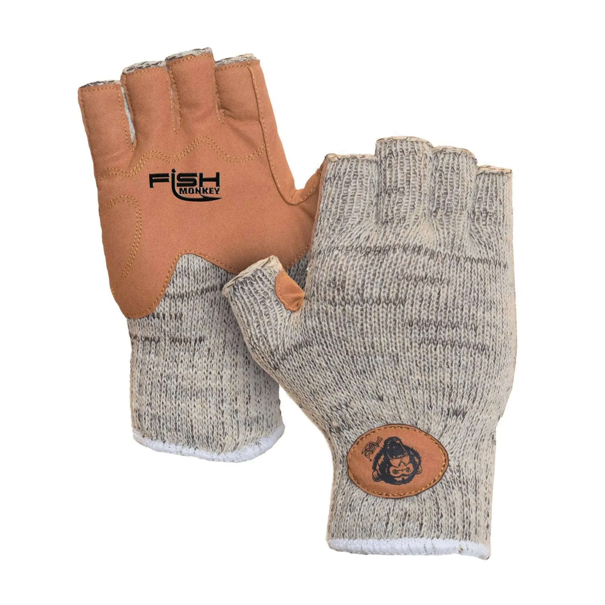 Fish Monkey Men's Wooly Wool Half-Finger Gloves