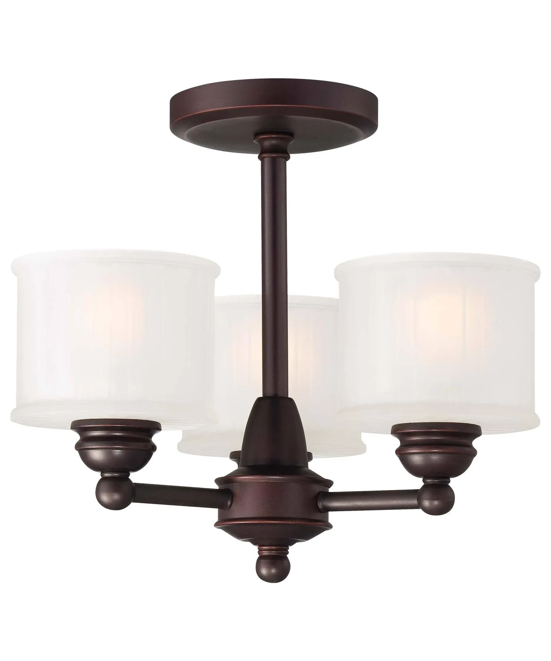 Minka Lavery - 1730 Series - 3 Light Semi-Flush Mount in Transitional Style -