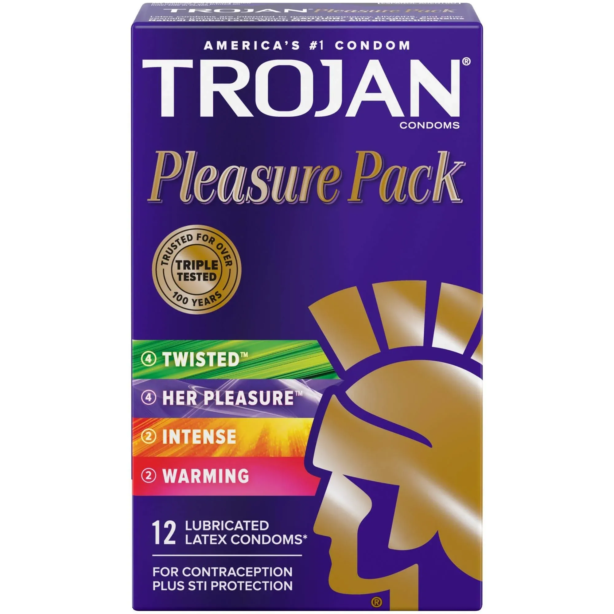 Trojan Pleasure Pack Lubricated Condoms