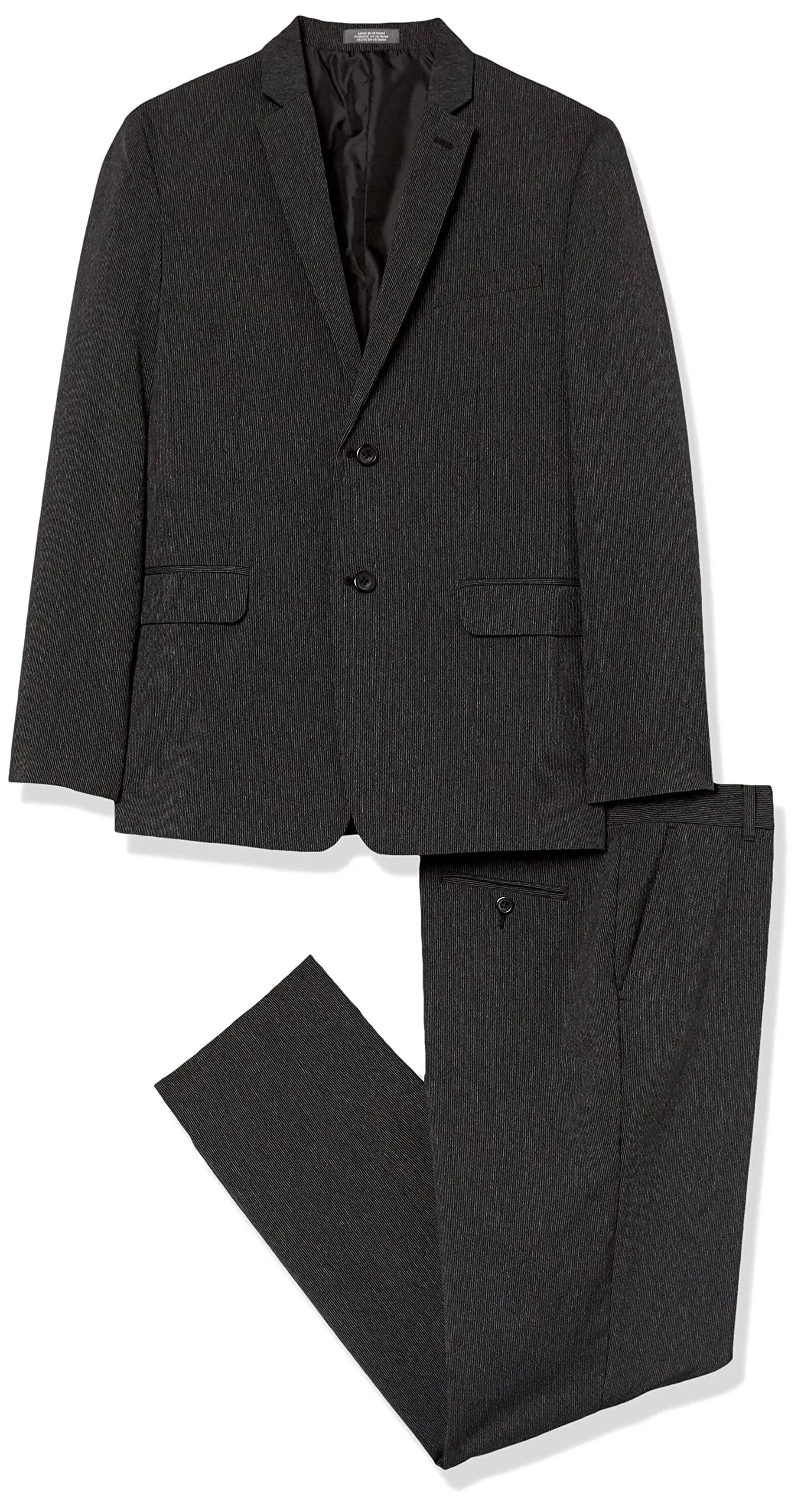 Van Heusen Flex Little & Big Boys 2-pc. Pant Suit - Black 18 Husky