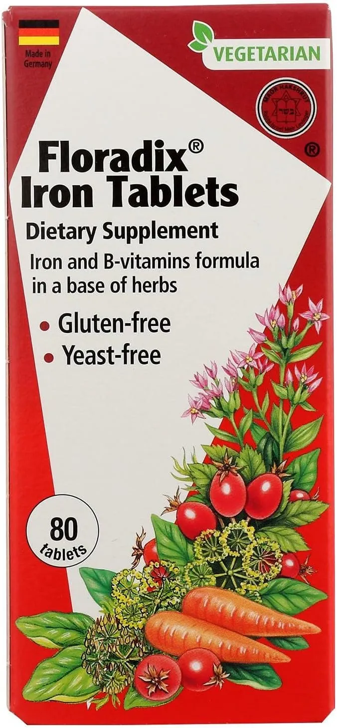 FLORADIX Iron Tablets, 80 CT