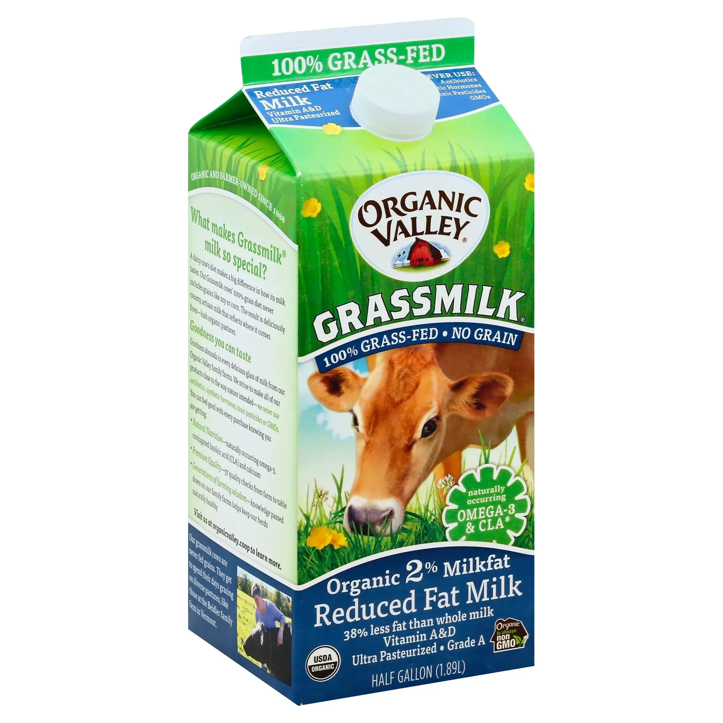 Organic Valley Milk, Whole 0.5 Gal