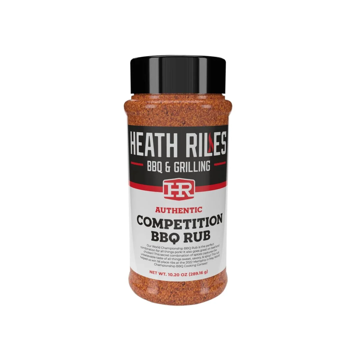 Heath Riles BBQ Rub - Competition BBQ Seasoning Rub, Champion Pitmaster Recipe, Legendary BBQ Rubs For Smoking & Grilling, 70+ BBQ Championships, 10.20 oz.