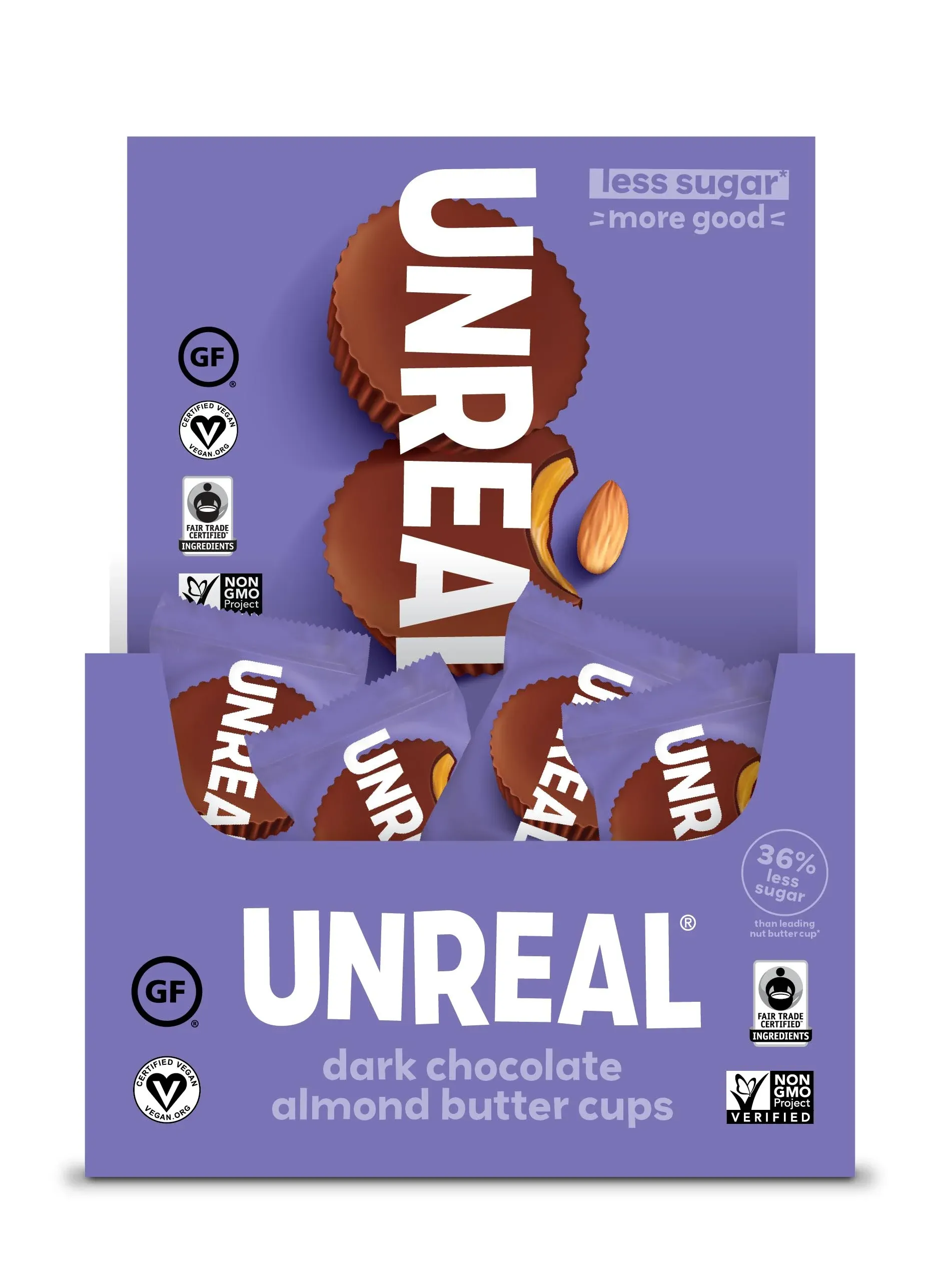 Unreal Almond Butter Cups Dark Chocolate - 3.2 oz