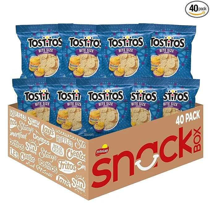 Tostitos Bitesize Rounds, Tortilla Chips, 1oz Bags (40 Pack)