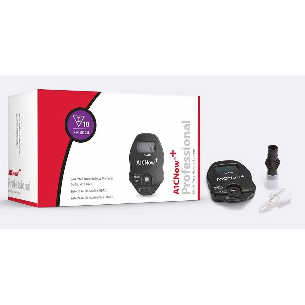 PTS Diagnostics A1C Now+ Multi-Test Blood Glucose Monitor (Plus 10)