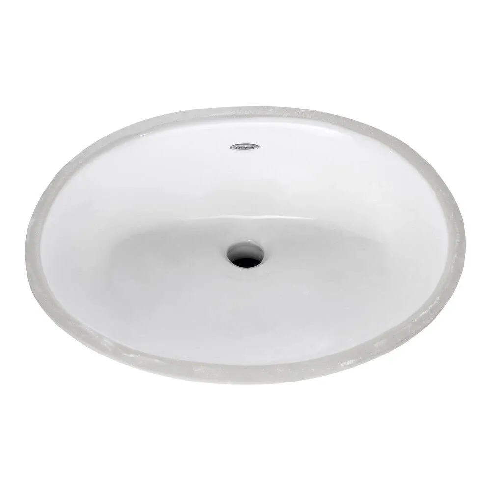 Ovalyn 17-1/8&quot;W Oval Undermount Bathroom Sink with Glazed Underside