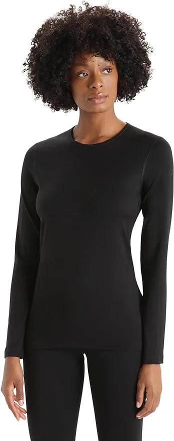 Icebreaker 200 Oasis Long Sleeve Crewe - Women's Black, M