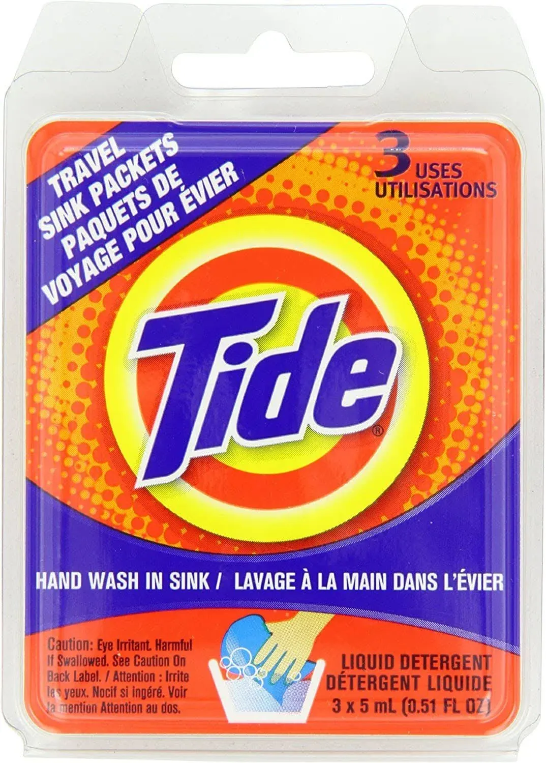 Tide Liquid Travel Sink Packets, 3-Count