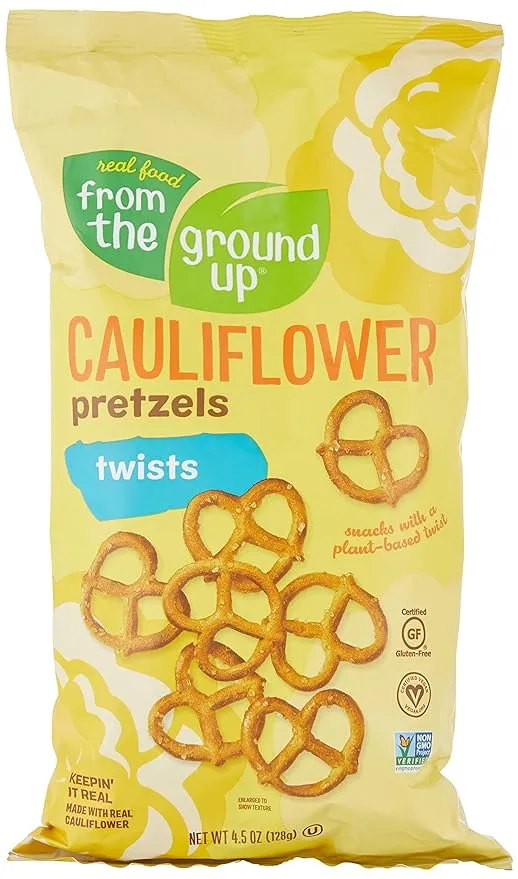 From The Ground Up Cauliflower Pretzel Twists 4.5 oz Gluten Free Snack