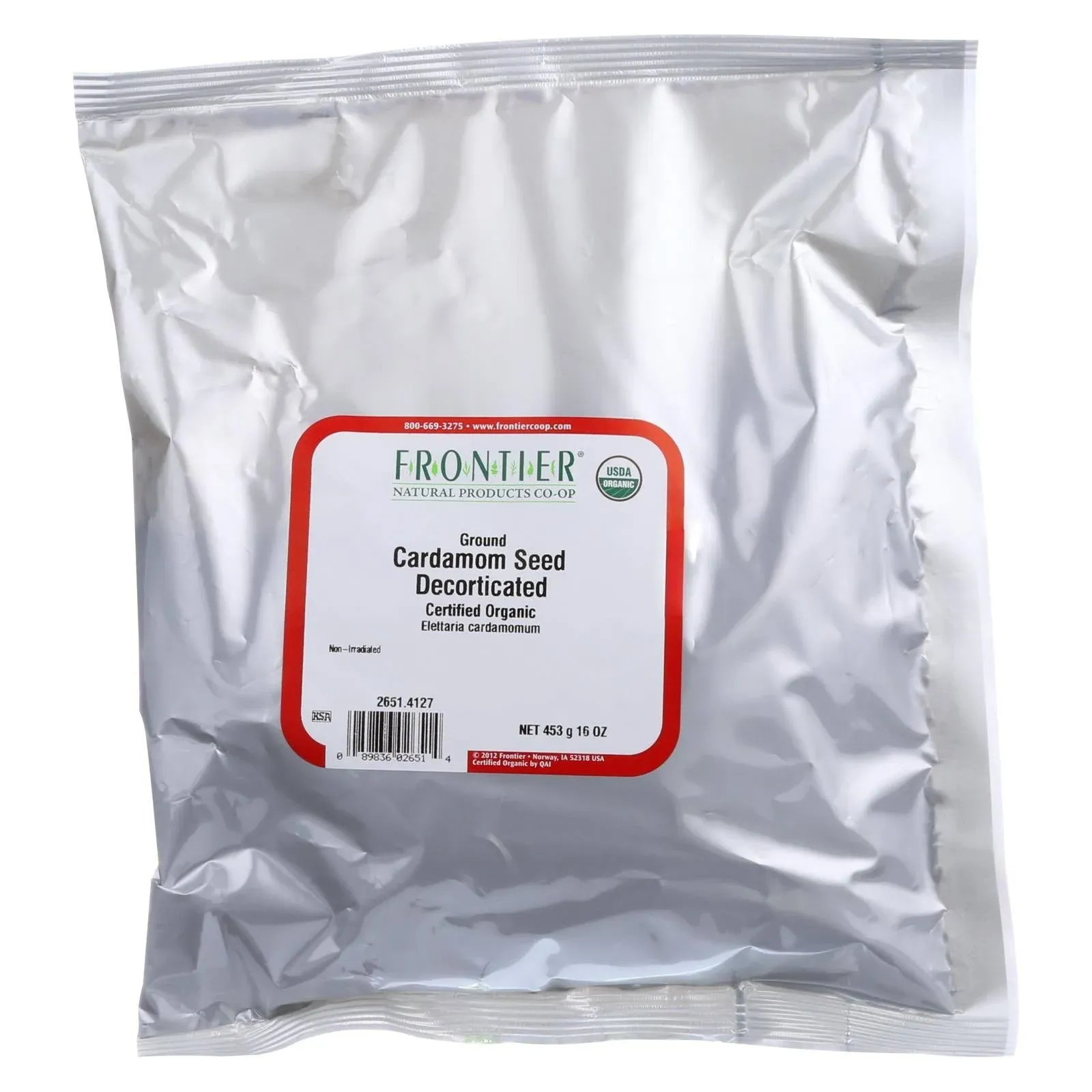 Frontier: Organic Decorticated Cardamom Seed Powder 16 oz