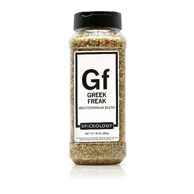 Spiceology - Greek Freak Mediterranean Spice Blend - All-Purpose Rubs, Spices and Seasonings - Use On: Chicken, Chickpeas, Beef, Seafood, Pork, Vegetables, Turkey, Potatoes and Salad Dressing - 16 oz