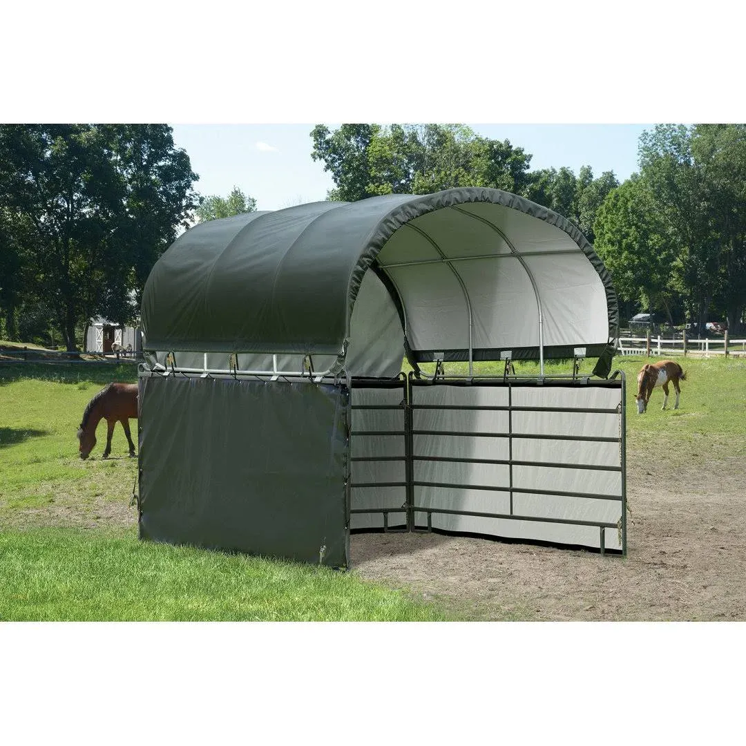 12 ft. D x 12 ft. W Enclosure Kit for Corral Shelter in Green with Uv-Treat