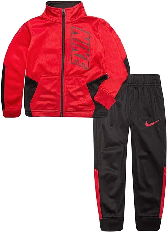 Nike Kids Baby Boy's Color Block Full Zip Hoodie and Jogger Pants Two-Piece Track Set (Toddler)