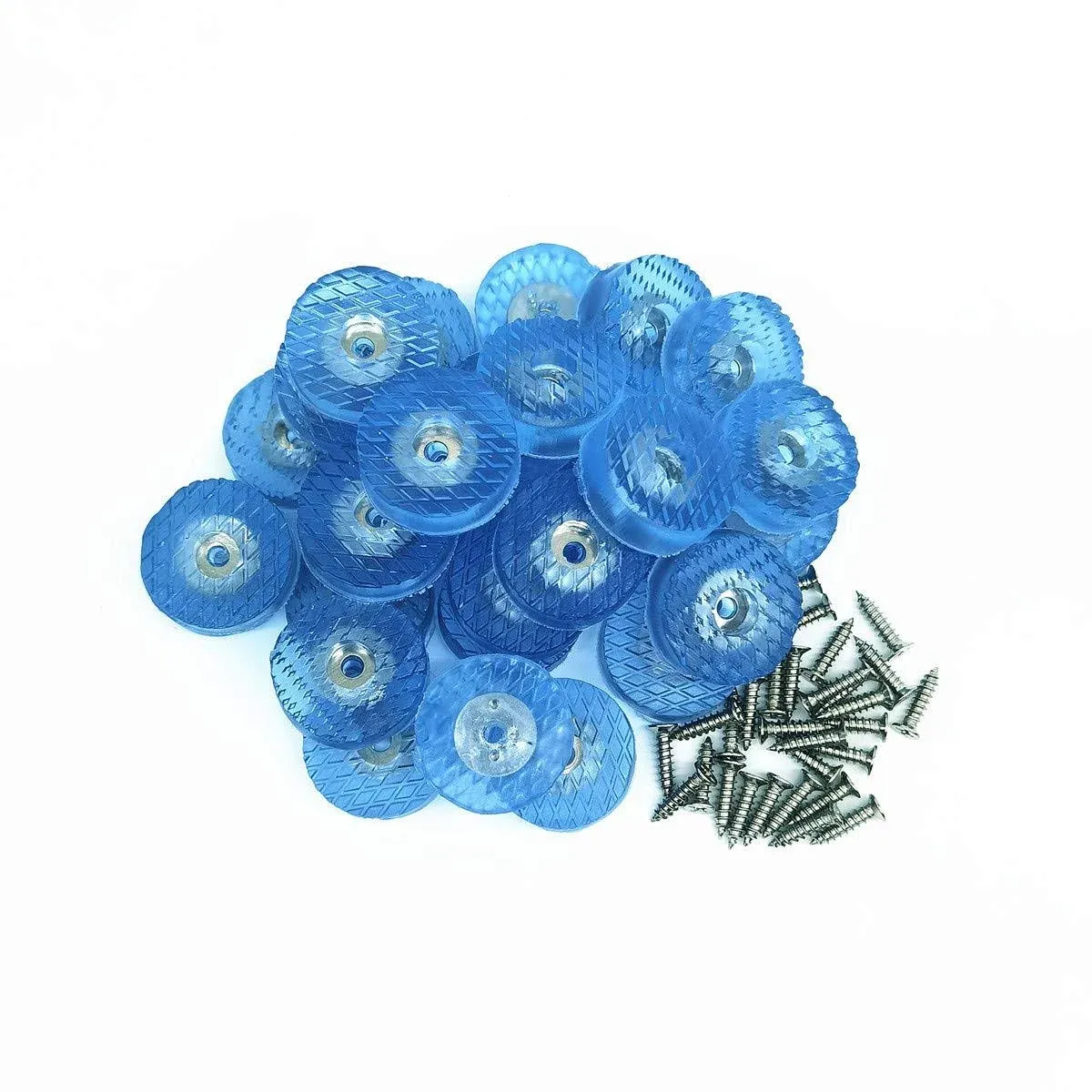 30Pcs Transparent Cylindrical Shape Furniture Pads Rubber Non Slip Feet Pad f...