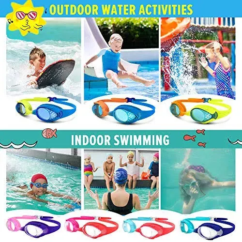 Kids Anti-fog Fisheye Swimming Goggles 2 Pack | Outdoor Master®