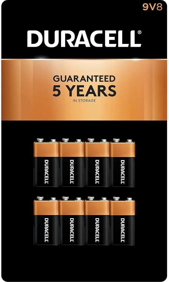 Duracell Coppertop Alkaline 9V Batteries