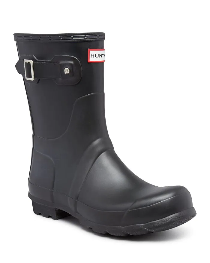 Hunter Original Short Waterproof Rain Boots Black Men&#x27;s NEW IN BOX