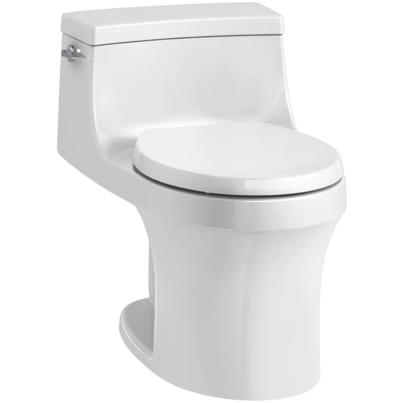 San Souci 1-Piece 1.28 GPF Single Flush Round Toilet in White