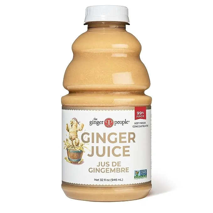 Ginger Juice, 99% Pure Ginger Juice by The Ginger People – Drug Free Digestive Health, Original Flavor and Premium Quality Ginger Juice, 32 Fl oz Bottle - Pack of 1 (32 oz)