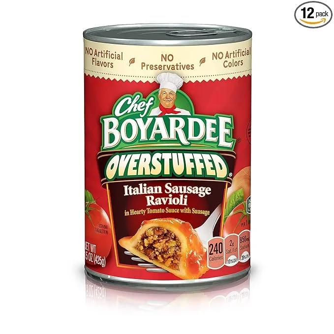 Chef Boyardee Overstuffed Italian Sausage Ravioli