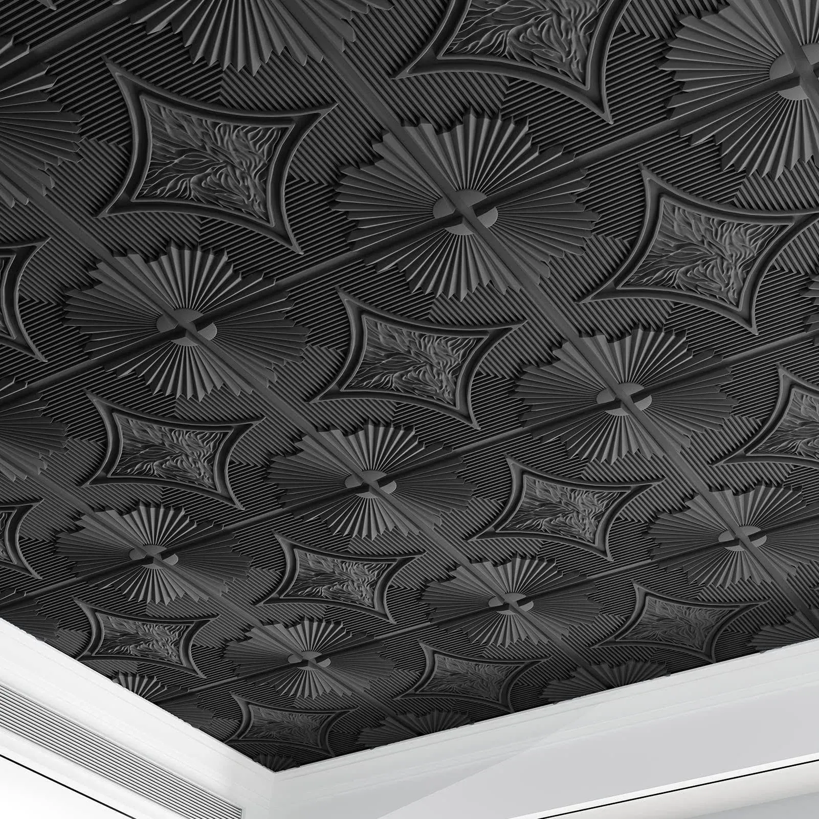 Art3d Drop Ceiling Tiles 24x24 in White (12-Pack, 48 Sq.ft), Wainscoting Panels Glue Up 2x2