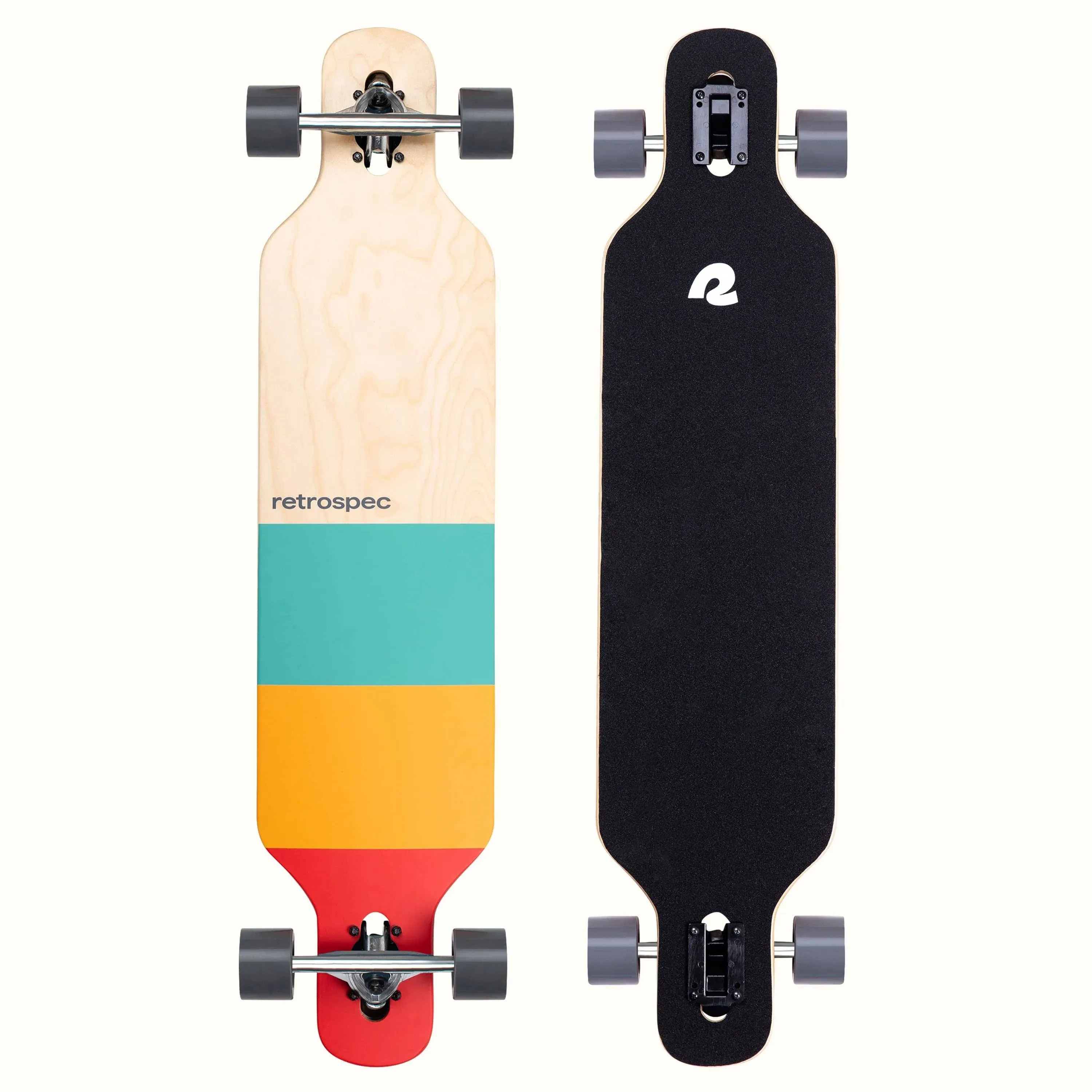 Retrospec Rift Drop-Through Longboard Skateboard Complete