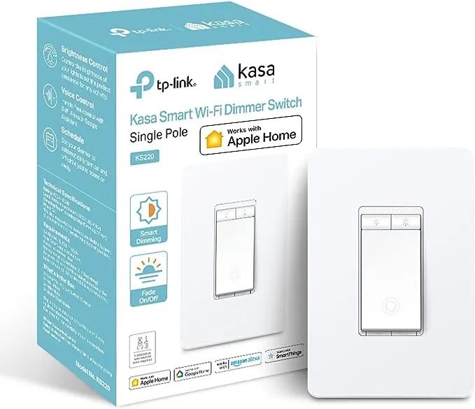 Kasa Smart Light Switch HS200P3, Single Pole, Needs Neutral Wire, 2.4GHz Wi-Fi Light Switch Works with Alexa and Google Home, UL Certified, No Hub Required, 3 Count -Pack of 1 , White