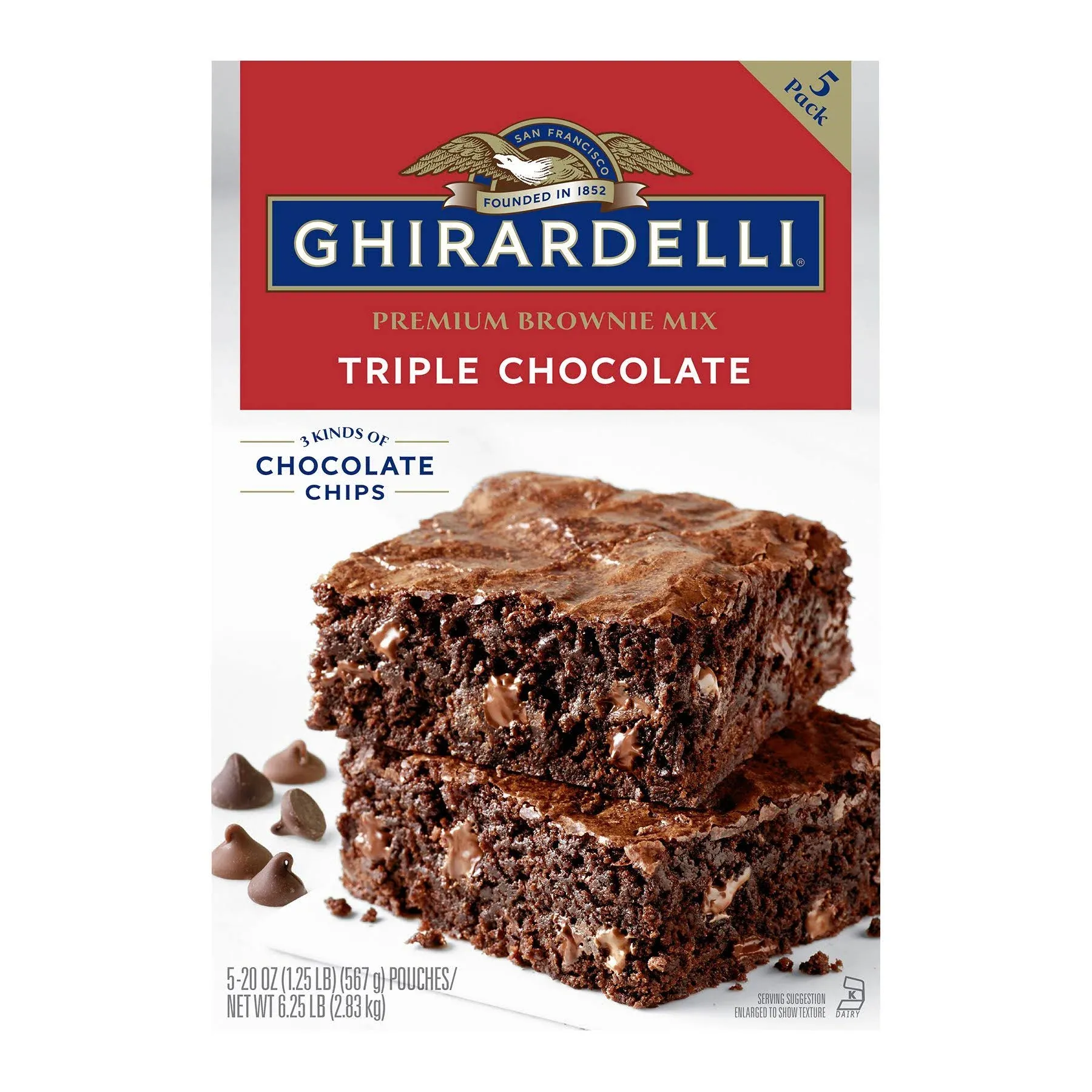 Ghirardelli Triple Chocolate Brownie Mix 5 Pk.