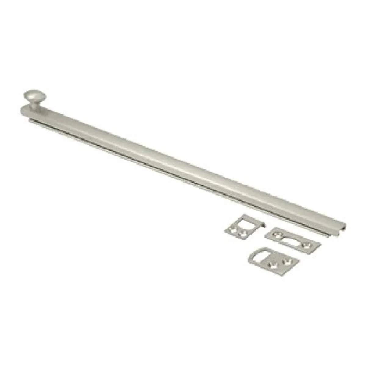 Deltana 12SBCS15 12 inch Concealed Screw Surface Bolt Satin Nickel