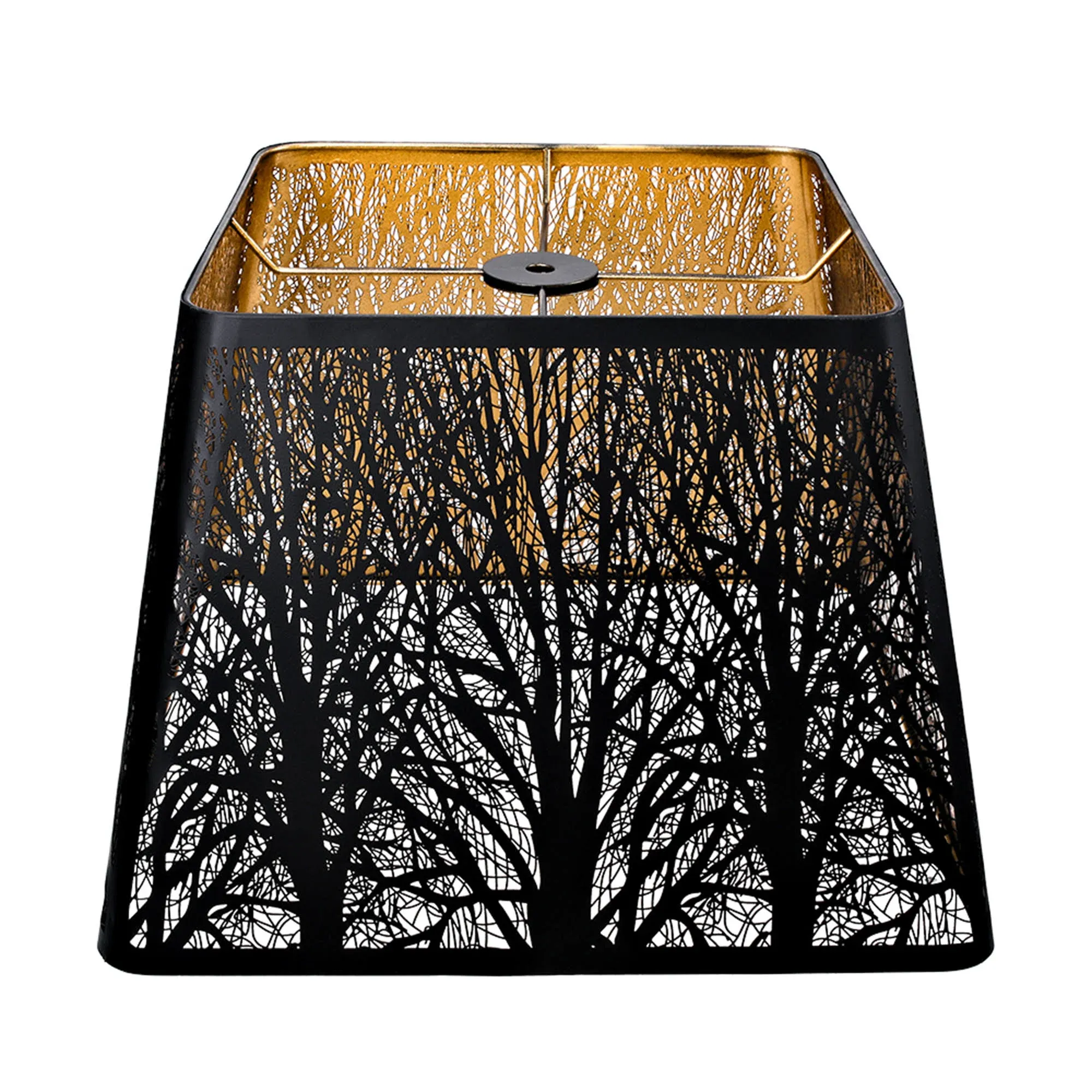 ALUCSET Tree Pattern Metal Square Lampshade