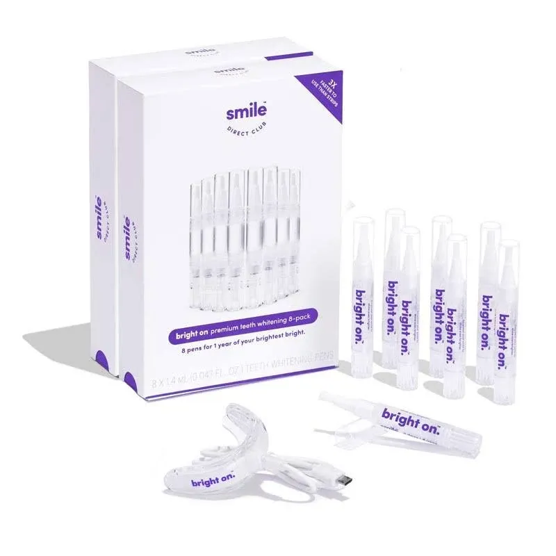 Smiledirectclub Teeth Whitening Kit with LED Light - 8 Pack Gel Pens ...