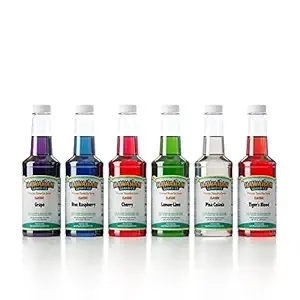 Hawaiian Shaved Ice Snow Cone Syrup 6 Flavor Pack, Pints