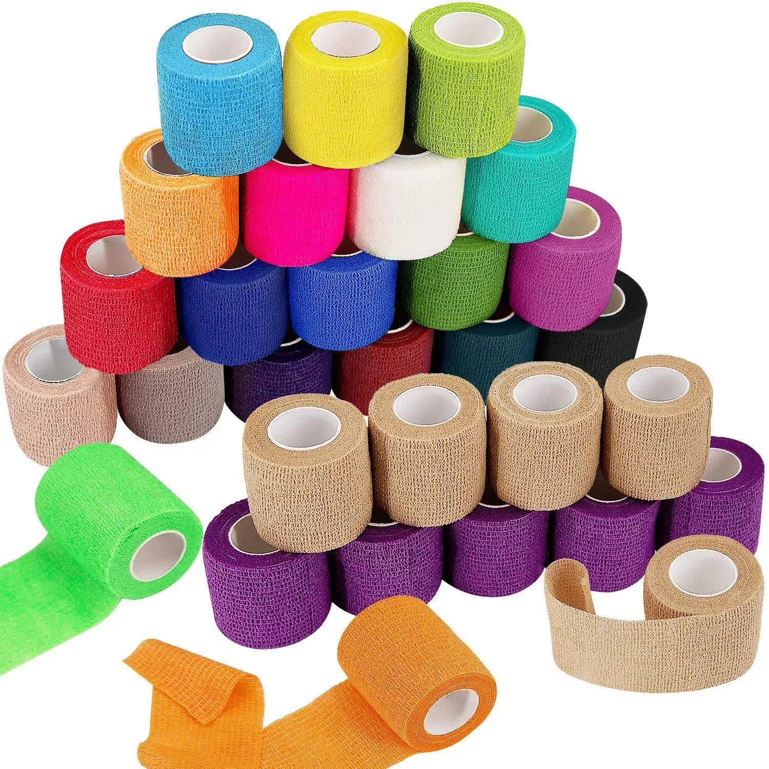 BQTQ 30 Rolls Self Adhesive Bandage Wrap