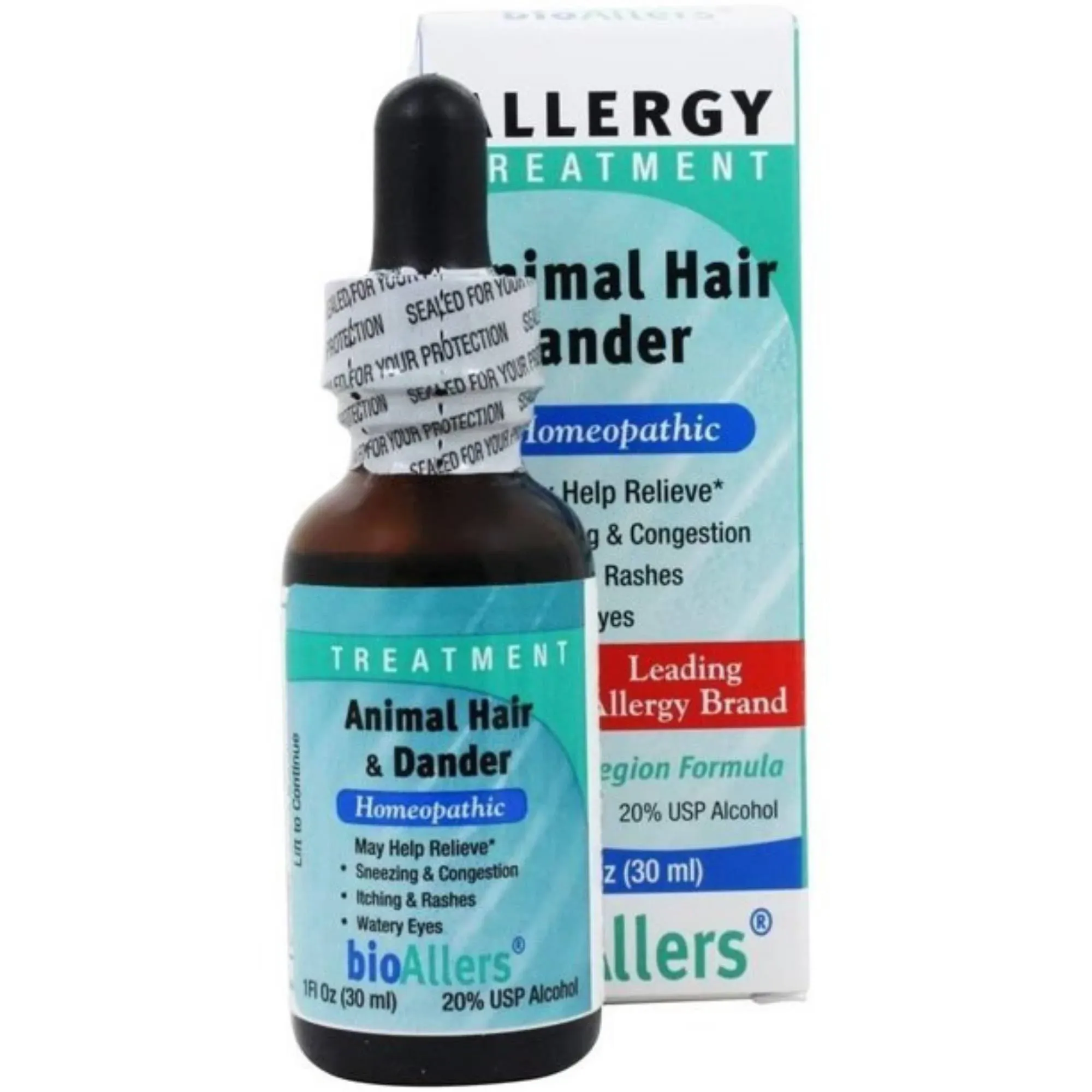 NaturalCare by bioAllers Animal Hair and Dander Allergy Treatment | Homeopathic Formula May Help Relieve Sneezing, Congestion, Itching, Rashes & Watery Eyes | 1 Fl Oz