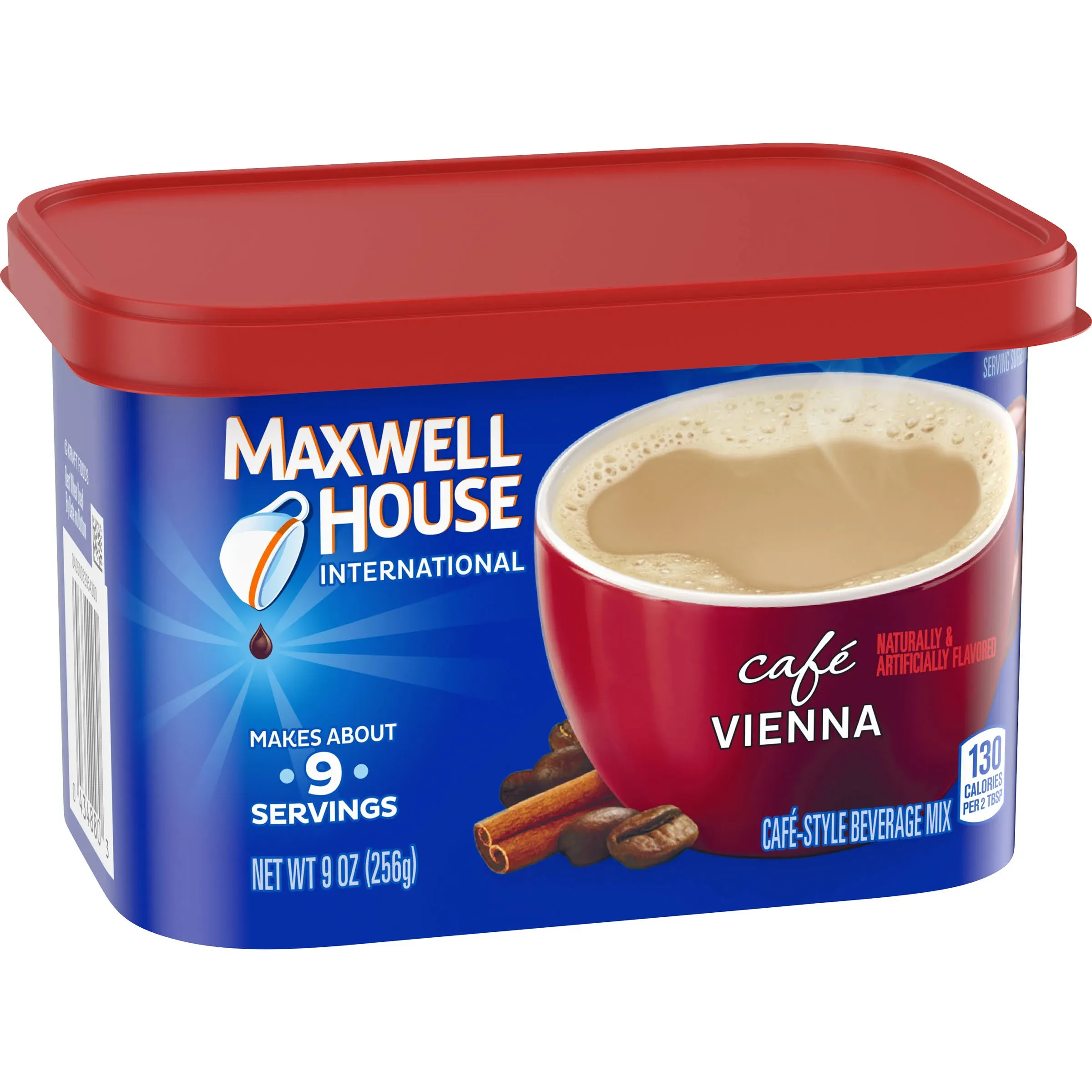 Maxwell House International Café Flavored Instant Coffee, Café Vienna, 9 Ounce