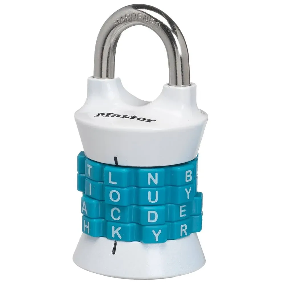 Resettable Word Combo Lock with Personalized Combinations - Assorted Colors